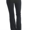 Rolldown Bootleg Flare Pants in Cotton Spandex Black XL 32