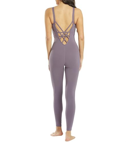 Premium Bodysuit, Strap Back, Tummy Control, Sleeveless Jumpsuit for Yoga