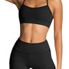 Women's Workout Sets 2 Piece Yoga Outfit High Waisted Biker Shorts Leggings Sports Bra Gym Fitness Clothes Tracksuit