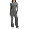 2 Piece Lounge Sets for Women Fall Outfits Long Sleeve Wide Leg Tracksuits Womens Two Pcs Casual Matching Loungewear Set