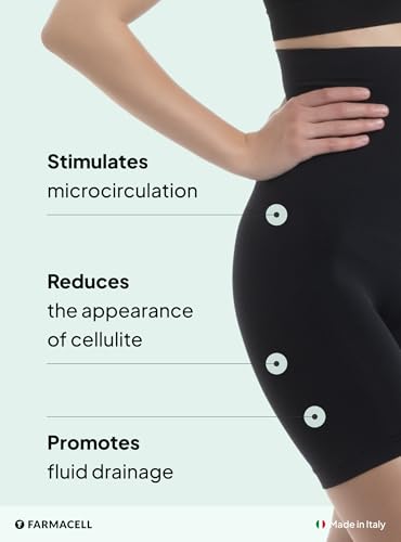 Compression Shorts for Women High Waisted Made in Italy - Tummy Control Shapewear Pants Anti Cellulite - 603Y