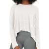317oWFgNRZL.jpg Long Sleeve Tee for Women with Thumb Hole Athletic Gym Workout Crop Tops Yoga Shirts
