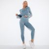 Yoga Set, Exercise and Fitness Long Sleeved Top, Hip Lifting Yoga Pants, Two-Piece Set(Small)