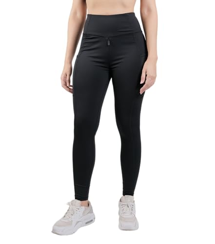 Leggings, Women’s Workout Leggings Front to Back Zipper Design, Black