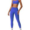 Women's Workout Sets 2 Piece Seamless Sports Bra Scrunch Butt High Waist Impact Leggings Gym Yoga Outfits