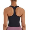 Women's Cropped Racerback Tank Tops Running Workout Tops Active Yoga Tops