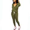Womens Two Piece Outfits Casual Sweatsuits Solid Tracksuit Jogging Sweat Suits Matching Jogger Hoodie Pants Set