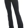 Rolldown Bootleg Flare Pants in Cotton Spandex Black XL 32