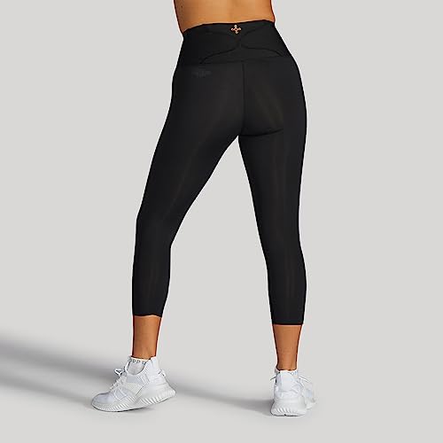 Lower Back Support Compression Capri Leggings for Women, Flattering Fit, Sweat Wicking, Breathable