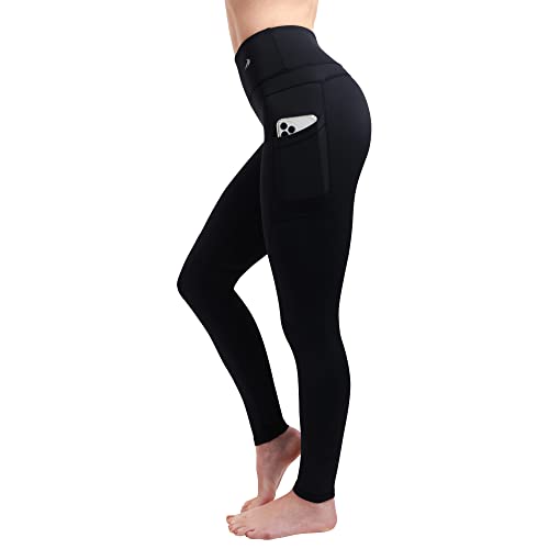 Tummy Control Compression Leggings for Women | High Waisted Workout Yoga Pants (Black Regular + Black with Pockets, 3XLarge)