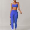 Women's Workout Sets 2 Piece Seamless Sports Bra Scrunch Butt High Waist Impact Leggings Gym Yoga Outfits