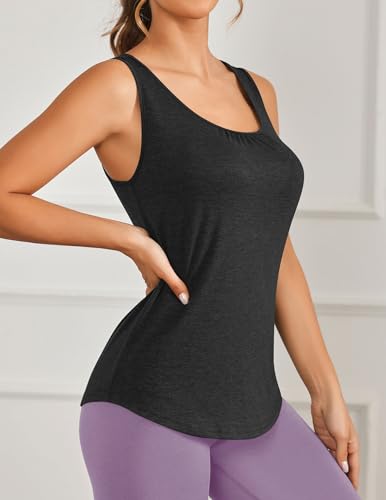 31JQpWZ6HlL.jpg Workout Tank Tops for Women Racerback Loose Fit Yoga Top Sleeveless Gym Shirt Running Athletic Tanks Pack S-3XL