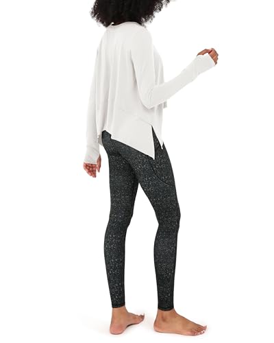 31Ksy93W4pL.jpg Long Sleeve Tee for Women with Thumb Hole Athletic Gym Workout Crop Tops Yoga Shirts