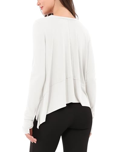 31KvLvfZdoL.jpg Long Sleeve Tee for Women with Thumb Hole Athletic Gym Workout Crop Tops Yoga Shirts