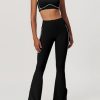 Yoga sets for women 2 piece Fashion contrasting lines Sports Bra and High Wasit Split hem Flared Leggings