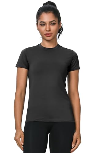 5-Pack Women's Compression Shirts Short Sleeve Workout Tops Athletic Baselayer Quick Dry Gym Yoga Running T-Shirt
