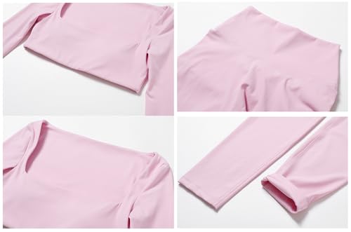 2 Pcs Women's Workout Outfits Sets,Seamless Long Sleeve Gym Bra,Butt Lifting Leggings trousers Sweatsuits.