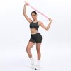 2 Piece Workout Sets for Women Seamless Ribbed Padded Sport Bra High Waisted Yoga Shorts Matching Gym Outfits