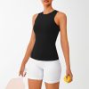 Workout Tank Tops for Women - Butter Soft High Neck Athletic Gym Yoga Pilates Tank Tops