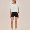 Open Back Workout Tops for Women Loose Fit Athletic Crop Tee Short Sleeve Gym Running Yoga Shirt