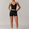 Workout Sets for Women 2 Piece Compression Sports Bra and Fold-over High Waisted Yoga Leggings Shorts Gym Athletic Sets