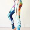 Colorado Threads Watercolor Yoga Pant-Multi Printed-XS Womens Active Workout Yoga Leggings Multi Printed Watercolor XL