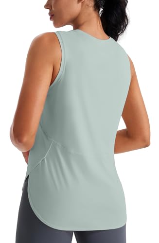 Ice Silk Workout Tank Tops for Women Cool-Dry Sleeveless Loose Fit Yoga Shirts Athletic