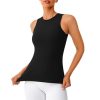 Workout Tank Tops for Women - Butter Soft High Neck Athletic Gym Yoga Pilates Tank Tops