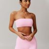 Women Workout Sets Bandeau Bralette Sports Bra Scrunch Butt Lifting High Waist Shorts 2 Piece Gym Yoga Outfits