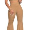 2 Piece Outfits for Women Workout Sets - Sexy Crop Top + High Waisted Flared Long Pant Sets Track Suits Yoga Sports