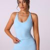 Womens Strappy Workout Tank Top with Built in Bra Backless V Neck Longline Sports Bras Yoga Gym Athletic Tops