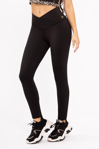Cross Waist Forest Black Navonella Workout Colombian Leggings