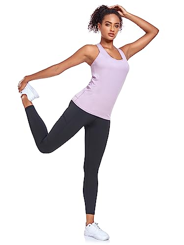 5 Pack Workout Tank Tops for Women, Athletic Racerback Sports Tank Top, Loose Sleeveless Dry Fit Shirts SetA XL