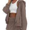 Womens 2 Piece Workout Sets Lounge Matching Sets Zip Up Hoodie and Skirt Gym Clothes Yoga Outfits