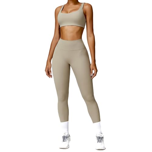 2 Packs Workout Set for Women,Seamless Yoga Outfits Butt Lifting Shorts pants,Sports Bra Gym Short trousers