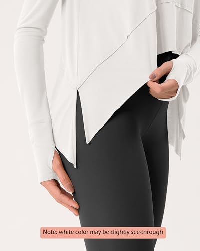 31jhVZcuE3L.jpg Long Sleeve Tee for Women with Thumb Hole Athletic Gym Workout Crop Tops Yoga Shirts