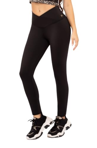 Cross Waist Forest Black Navonella Workout Colombian Leggings
