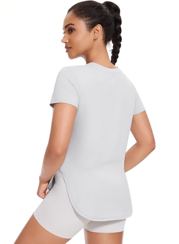 4-Pack Workout Tops for Women UPF 50+ Yoga Shirts Short Sleeve Athletic T-Shirts Quick Dry Running Gym Tee