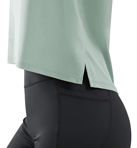 Ice Silk Crop Workout Tank Tops for Women Cool-Dry Sleeveless Loose Fit Yoga Shirts