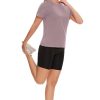 6 Pack Workout Tops for Women Short Sleeve UPF Sun Protection Athletic T Shirts Quick Dry Tennis Yoga Running Crew Neck Tee