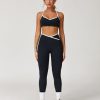 Women 2 Piece Workout Sets ColorBlock Cross Back Sports Bra High Waist Tummy Control Active Leggings Yoga Outfit