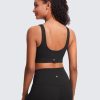 Butterluxe Womens U Back Sports Bra - Scoop Neck Padded Low Impact Yoga Clothes Workout Crop Top with Built in Pads