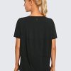 Women's Pima Cotton Short Sleeve Shirts Boat Neck Loose Fit Gym Workout T-Shirt Athletic Casual Tops