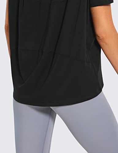 Women's Pima Cotton Short Sleeve Shirts Boat Neck Loose Fit Gym Workout T-Shirt Athletic Casual Tops