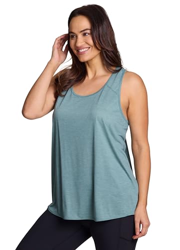 Active Women's Plus Size Sleeveless Relaxed Fashion Workout Yoga Tank Top