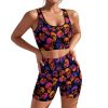 Women's Yoga Outfit, 2 Piece Set Workout Athletic Shorts Leggings And Sports Bra Set Seamless Gym Clothes