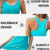 Womens Shelf Bra Tank Tops Racerback Workout Camis Yoga Shirt Cotton Undershirt 2 Pack