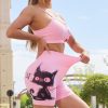 Workout Sets for Women 2 Piece, 3D Print Cute Seamless Yoga Workout Outfits Gym Matching Sets