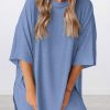 Women's Two Piece Lounge Set 2025 Summer Casual Oversized Shirts Biker Shorts Matching Airport Travel Outfit