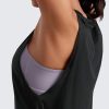 Pima Cotton Cropped Workout Tank Tops for Women - Sleeveless Sports Athletic Yoga Running Gym Crop Shirts